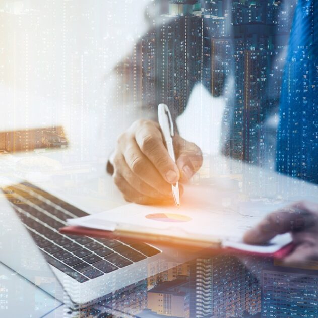 business approved stamp, permit document and certificate concept, double exposure with city at night business approved stamp, permit document and certificate concept, double exposure with city at night